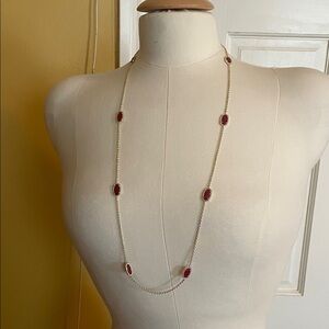 Kendra Scott Elegant Gold and Red Necklace